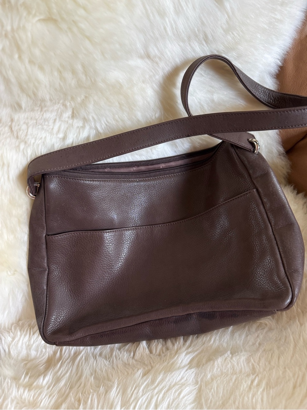 Classic Rolf’s Brown Leather Shoulder Bag - Women's Everyday Tote
